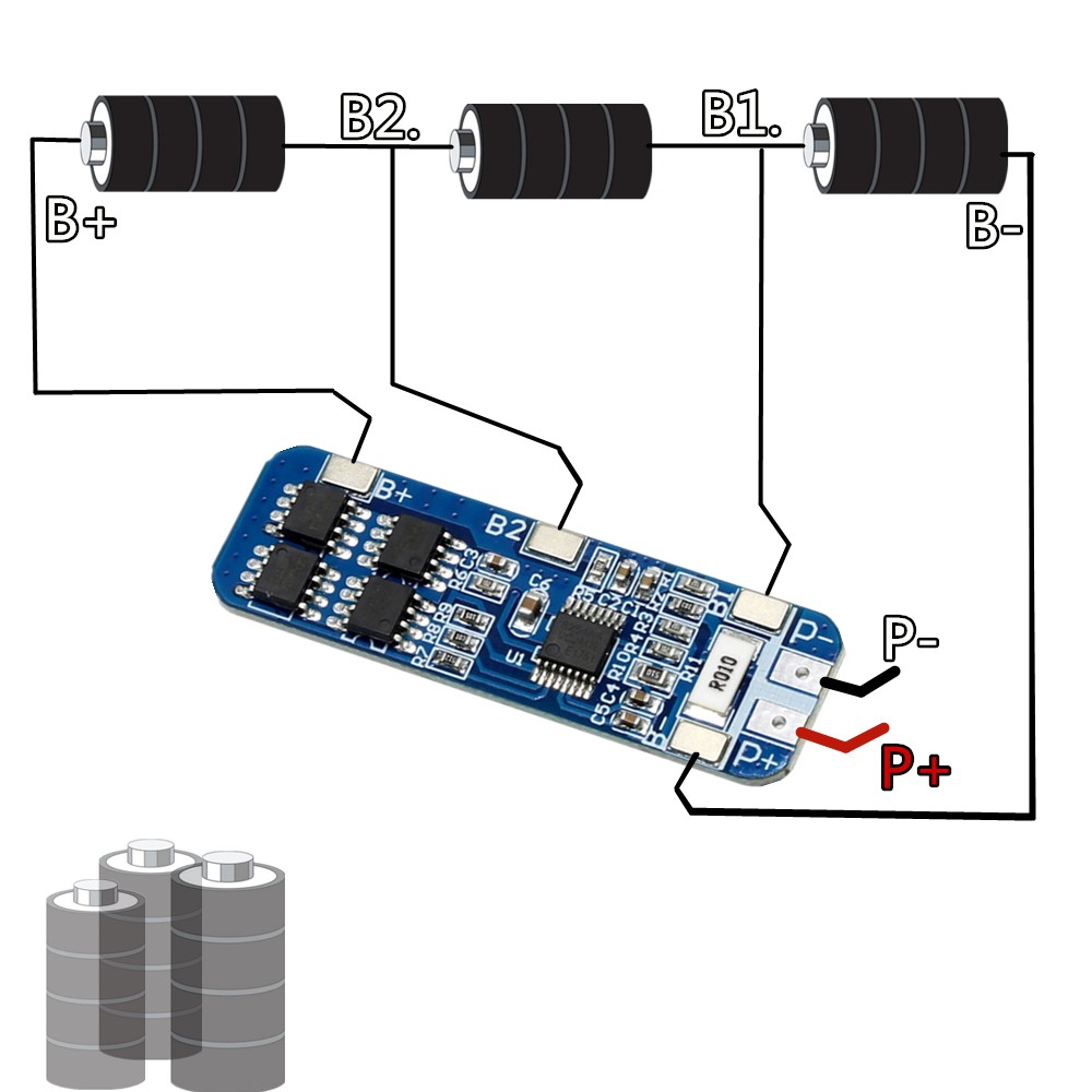 โมดูลบอร์ดชาร์จแบตเตอรี่ลิเธียม-3s-10a-12v-สําหรับแบตเตอรี่ลิเธียม-18650-bms-10-8v-11-1v-1-3-ชิ้น