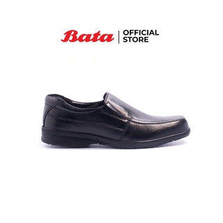 ภาพขนาดย่อของภาพหน้าปกสินค้าBata MEN'S DRESS รองเท้าลำลองชาย หนังแท้ LEATHER แบบสวม หัวมนแบน สีดำ รหัส 8546327 จากร้าน bata_officialstore บน Shopee