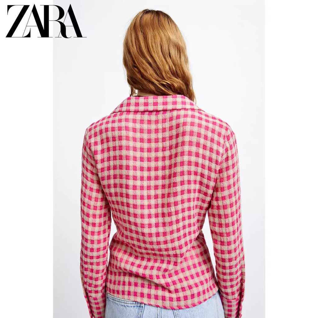 zara-เสื้อเชิ้ตลายสก๊อต-แฟชั่นฤดูหนาว-สําหรับผู้หญิง