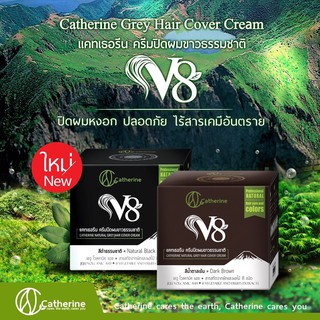 ครีมปิดผมขาว สมุนไพร แคทเธอรีน Herbal Coloring Hair Catherine ครีมปิดผมขาวแคทเธอรีน V8