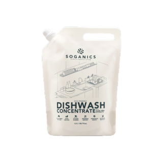 SOGANICS Dishwash Concentrate with Aloe Vera Extract Refill 1.5L น้ำยาล้างจาน สารสกัดจากอโลเวร่า รีฟิล (ถุงเติม) ถนอมมือ ล้างจานน้องได้ ล้างคราบมัน สูตรเข้มข้น [Organics Buddy]