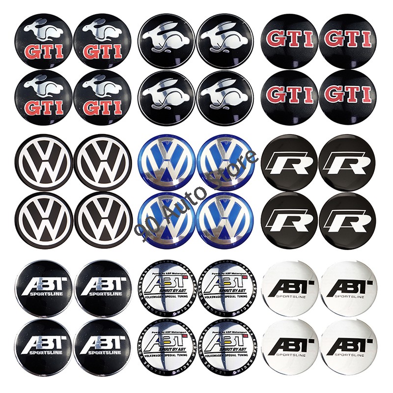 สติกเกอร์ติดล้อรถยนต์-เส้นผ่านศูนย์กลาง-56-มม-จำนวน-4-ชิ้น-สำหรับ-volkswagen