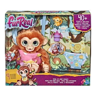 ลิงน้อย สัตว์เลี้ยงตัวใหม่ Fur Real Piper, My Baby Monkey Interactive Animatronic Toy.ราคา 2,990.- บาท