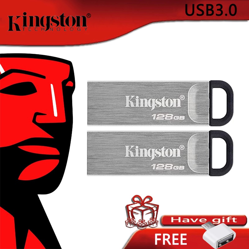 ภาพหน้าปกสินค้าKingston แฟลชไดรฟ์โลหะ 128Gb Usb Dtkn /8Gb16Gb / 32Gb / 64Gb / 128Gb / 256Gb / 512Gb / 1Tb / 2Tb