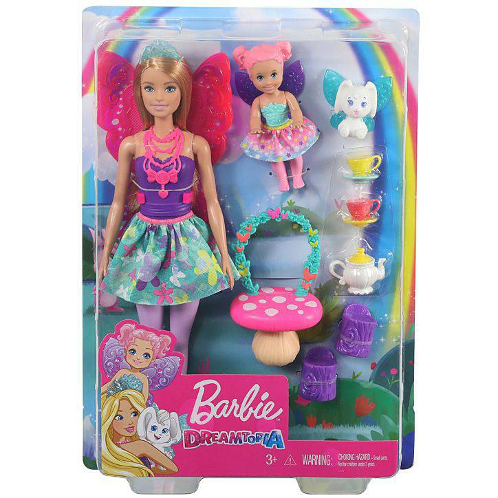 barbie-dreamtopia-fantasy-story-tea-party-amp-fairy-doll-ชุดอุปกรณ์เสริม-2-สไตล์-2020-ใหม่ล่าสุดจากบาบี้-gjk50