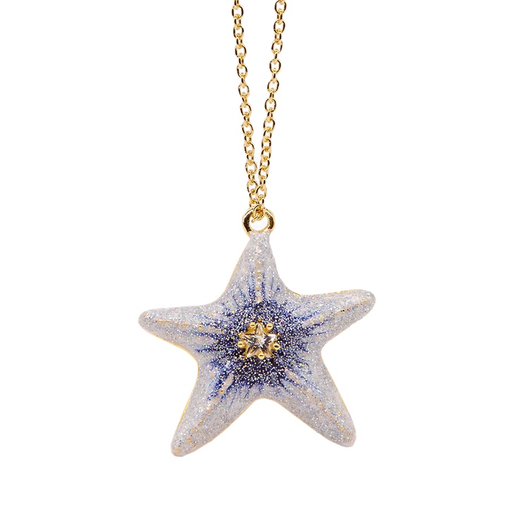 fairy-tales-little-mermaid-star-fish-necklace-สร้อยคอทะเล-รูปสัตว์-ปลาดาว-แฟชั่น-สไตล์summer-handmade-สำหรับสตรี