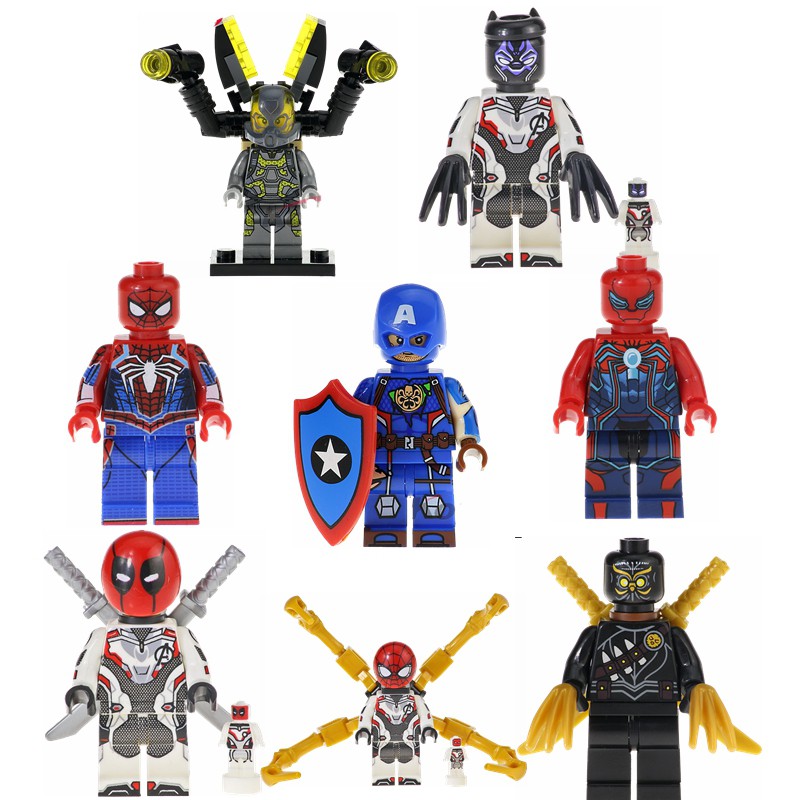 เข้ากันได้กับ-leging-minifigures-antman-iron-spiderman-black-panther-deadpool-building-blocks-ของเล่นสําหรับเด็ก