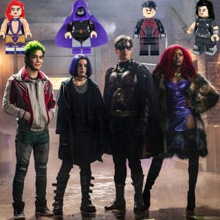 ของเล่นตัวต่อฟิกเกอร์ Leging Marvel Minifigures Titans Starfire Raven Joker Batman Superman Robin ขนาดเล็ก สําหรับเด็ก