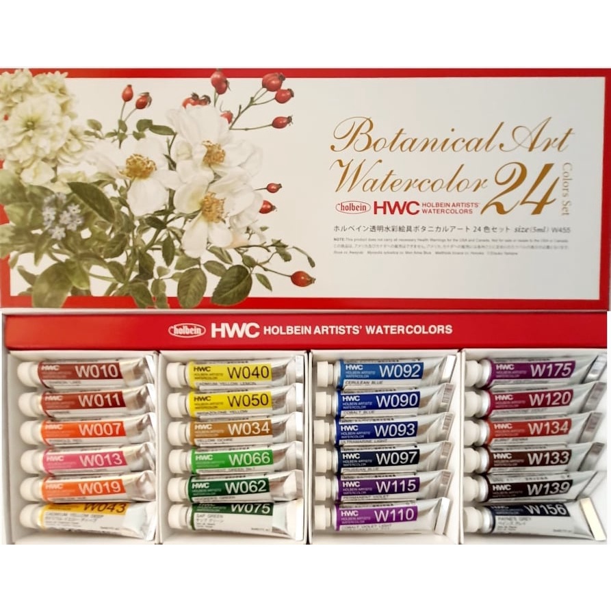 Holbein set 5ml สีน้ำโฮลเบน เซ็ท 5มล 12/18/24/30/48 สี Holbein Artist ...