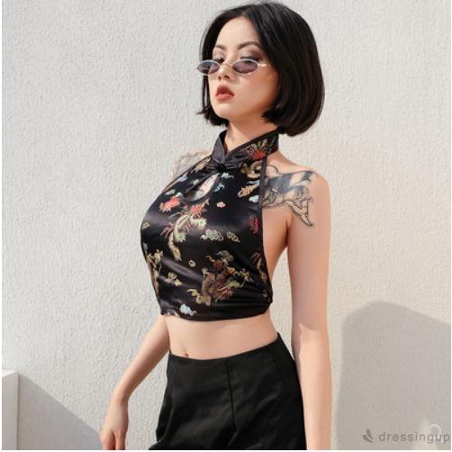 d-women-sexy-halter-v-neck-summer-dragon-embroidery-chinese-style-backless-croptop