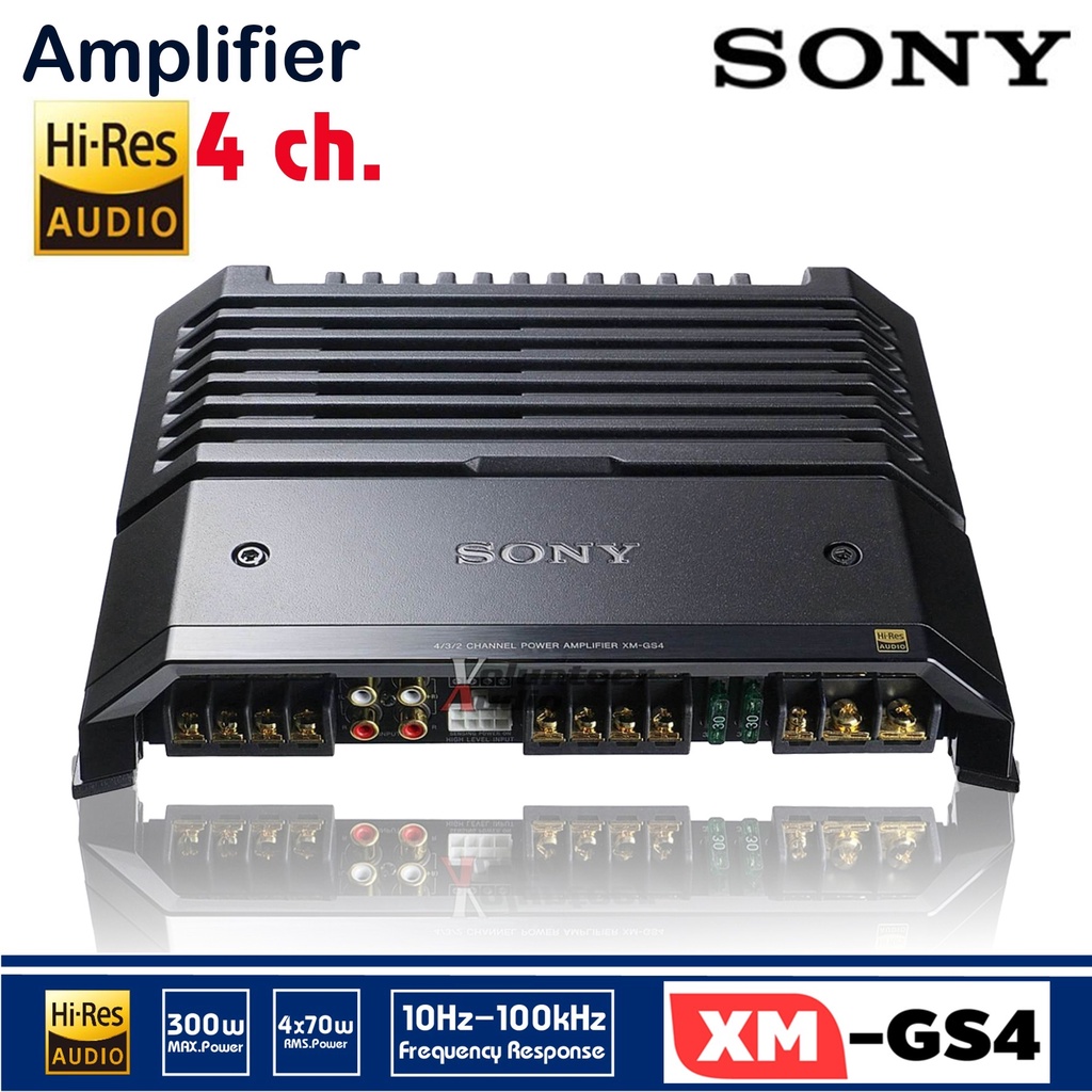 แอมป์ติดรถยนต์ ตัวท้อป SONY XM-GS4 Hi-Res AUDIO NEW MODEL2021 | Shopee ...
