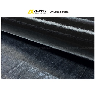 ผ้าคาร์บอน UD Aluminized สีดำ-เงิน 80 กรัม Alpha