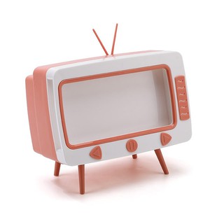 กล่องทิชชู ดีไซน์น่ารักรูปทีวี สามารถ สอดโทรศัพท์ได้ไว้ตั้งประดับเก๋ๆ สีชมพูสวยน่ารัก คิขุ