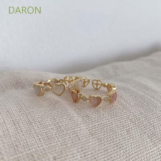 Daron แหวนรูปหัวใจเครื่องประดับแฟชั่นสําหรับผู้หญิง