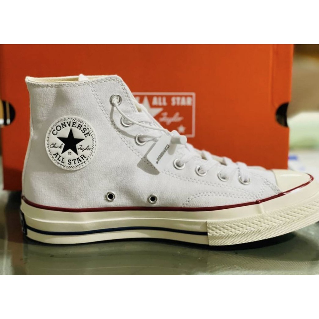 สินค้าขายดี-รองเท้าผ้าใบหุ้มข้อสีครีม-converse-firststring-1970s-repro-hi-top