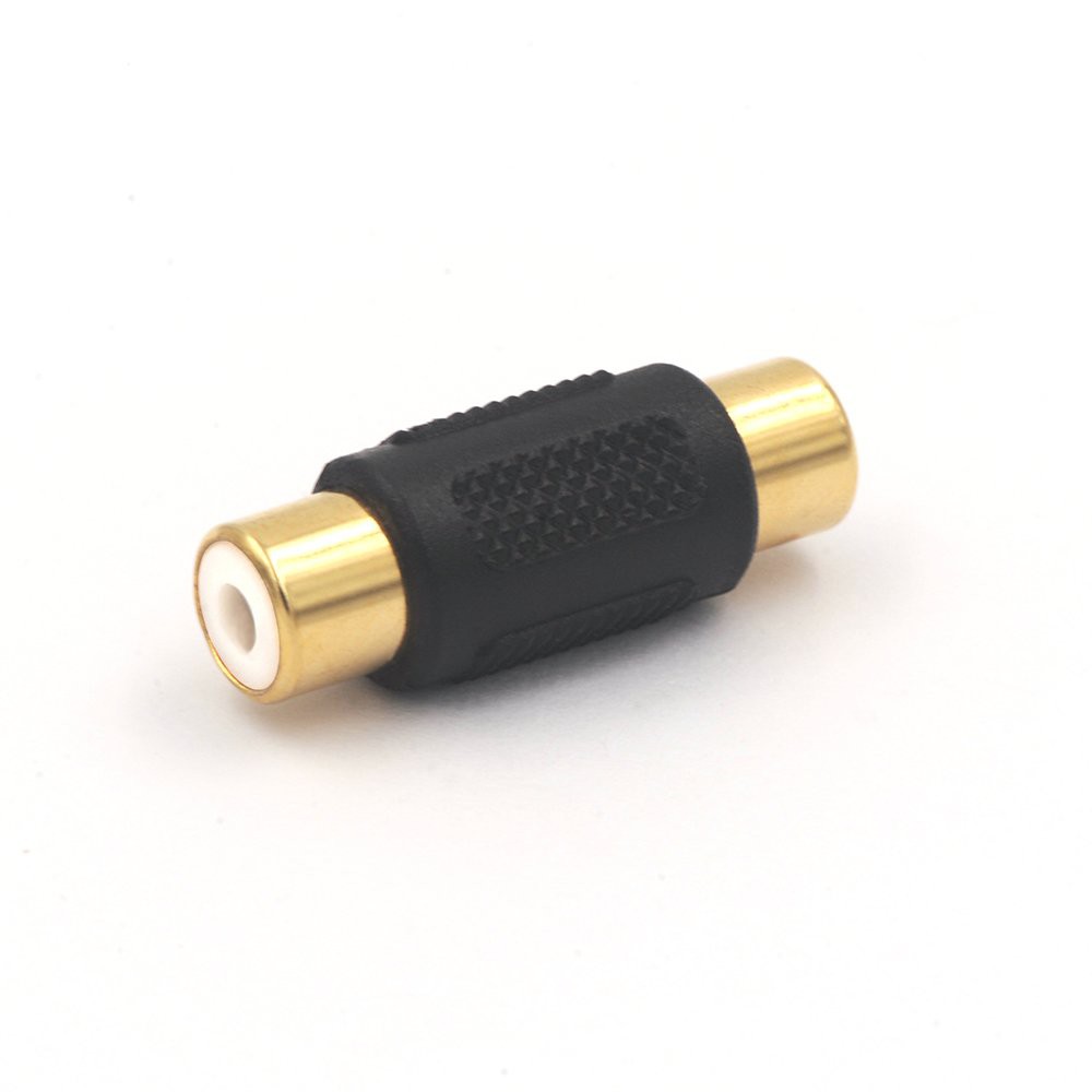 อะแดปเตอร์แปลงหัวต่อสายสัญญาณเสียง-ภาพ-single-rca-phono-coupler-female-to-female-audio-video-connector-adaptor-gold
