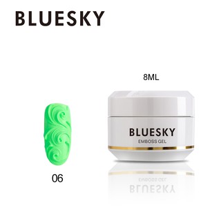 สีเจล เจลปั้นนู้น 3D Bluesky gel polish Emboss gel 06 สีเขียว