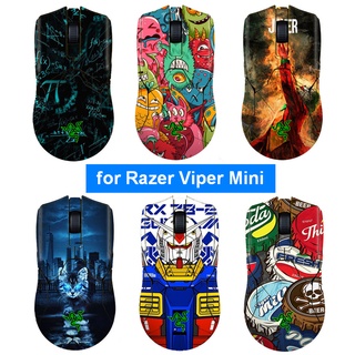สติกเกอร์ฟิล์ม กันลื่น กันเหงื่อ ลายการ์ตูนหนูสเก็ต สีดํา สําหรับ Razer Viper Mini Set