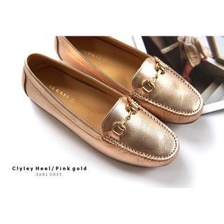 EARL GREY รองเท้าหนังแท้  พื้นนุ่ม มีซัพพอร์ต รุ่น Clyley Heel (2 Cm.) series in Pink gold