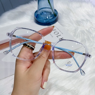 แว่นตาป้องกันรังสีผู้หญิงรุ่นเกาหลีแว่นตาป้องกันแสงสีฟ้ารูปร่างผิดปกติแว่นตาคอมพิวเตอร์ 0 °