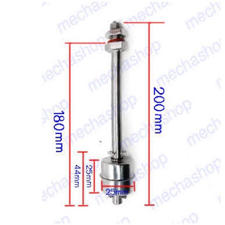 เซนเซอร์ระดับน้ำ-เซนเซอร์เช็คระดับน้ำ-ลูกลอยไฟฟ้า-180mm-stainless-steel-float-switch