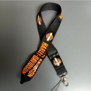 [พรีเมี่ยม] เชือกเส้นเล็ก ลายตัวอักษร Harley-Davidson สีส้ม