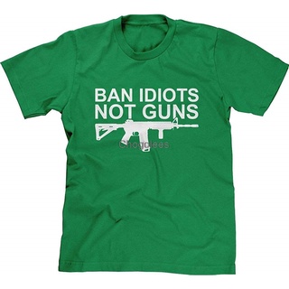 T-shirt  ขายดี เสื้อยืด พิมพ์ลายกราฟฟิค Ban s Not Guns HGablj21OHkkok12 สไตล์คลาสสิก สําหรับผู้ชายS-5XL
