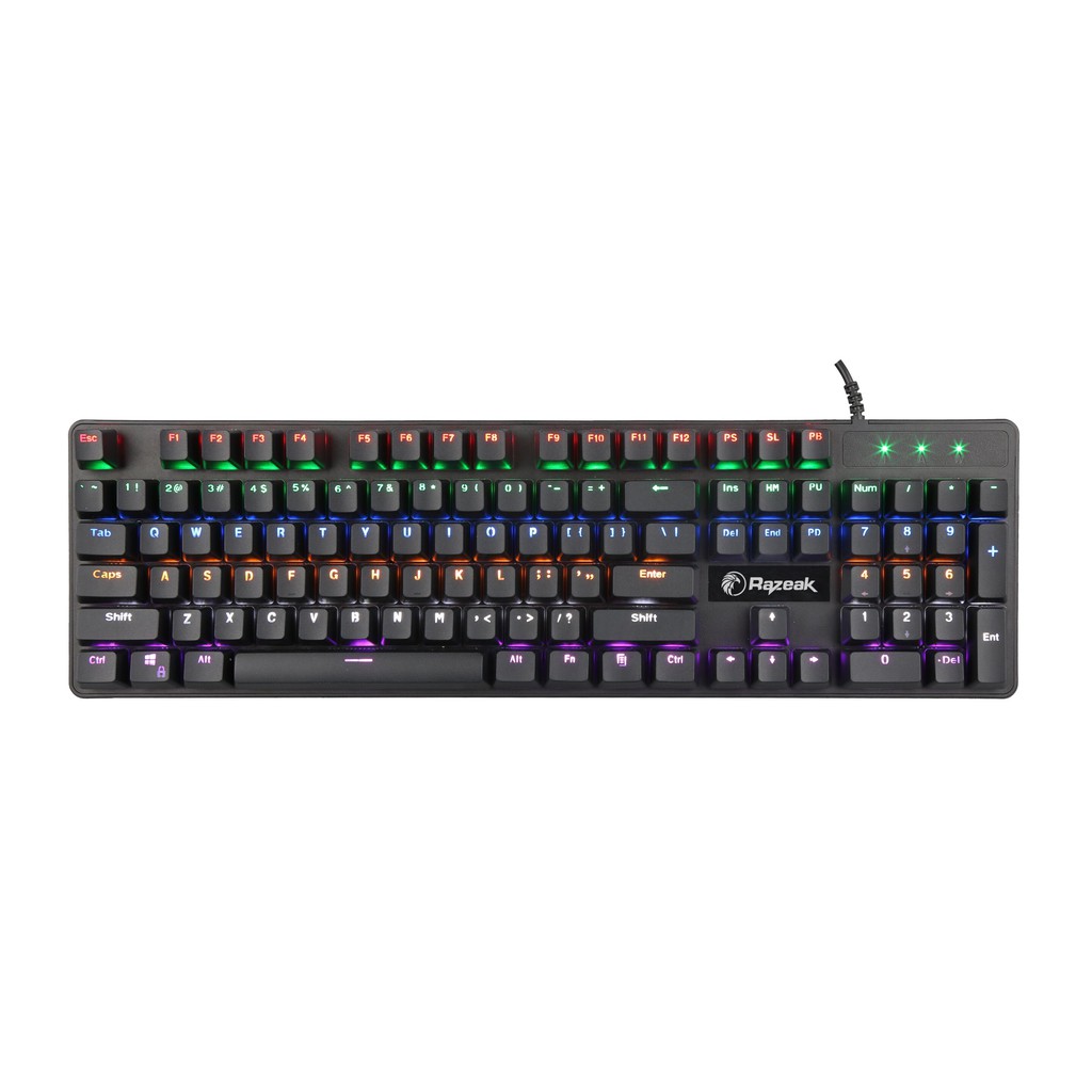 ภาพหน้าปกสินค้าคีบอร์ดเกมมิ่ง Razeak RK-X16 Mechanical Keyboard คีย์บอร์ด ไฟ 9 โหมด คีบอร์ด (Blue Switch) คีย์บอร์ดเล่นเกม ประกัน 1 ปี จากร้าน huskshop บน Shopee