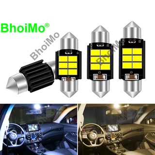 Bhoimo 2021 หลอดไฟ Led อลูมิเนียม 6Smd 31 มม. C5W 36 มม. 39 มม. 41 มม. Dc12V สําหรับติดป้ายทะเบียนรถยนต์รถจักรยานยนต์