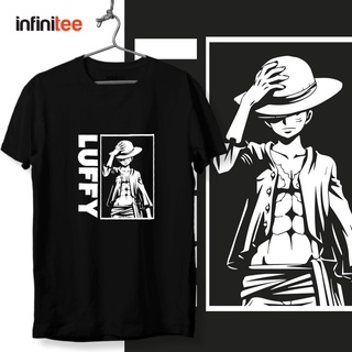 ไม่มีที่สิ้นสุด One Piece Straw Hat Luffy Anime Manga Shirt in Black  เสื้อยืด  สำหรับผู้ชาย Women T Shirt Tee Tops