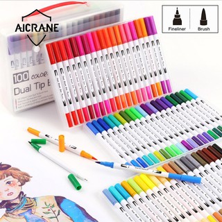 Aicrane ชุดปากกามาร์กเกอร์ สีน้ำ  24, 36, 48, 60, 100 สี