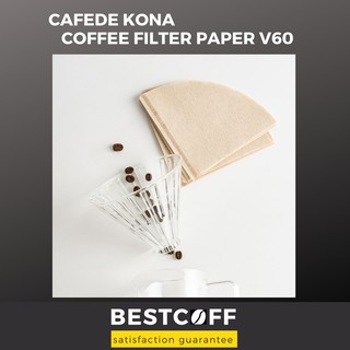 CAFEDE KONA แผ่นกรองดริปกาแฟ Coffee filter natural wood paper