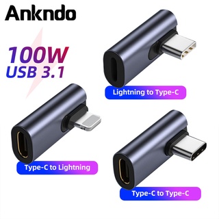 Ankndo อะแดปเตอร์แปลงสายชาร์จ 8-Pin เป็น USB Type C สําหรับโทรศัพท์มือถือ แท็บเล็ต iP 13 12 Xiaomi