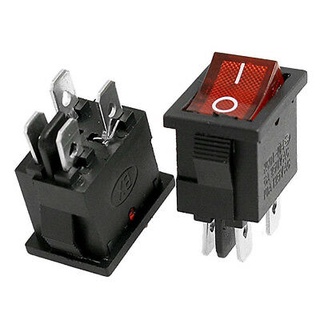 Push Switch KCD1 6A 250V 15x21 mm สวิตซ์ 4 ขา สวิตซ์โยก สวิตซ์กระดก