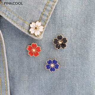 Pinkcool 1 ชิ้น ดอกซากุระ เข็มกลัด ดอกไม้ เคลือบ หมุด เสื้อแจ็กเก็ต กระเป๋า เข็มกลัด เครื่องประดับ ของขวัญ