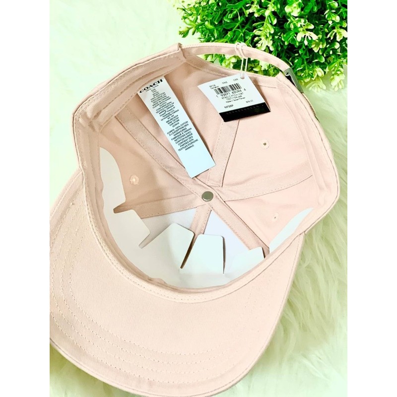 หมวก-สีชมพู-ลายซี-retro-signature-patch-hat-coach-89104-สี-carnation