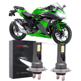 ชุดหลอดไฟซีนอน LED 6000K สีขาว สําหรับ Kawasaki Ninja 300 650 ZX6R 2 ชิ้น