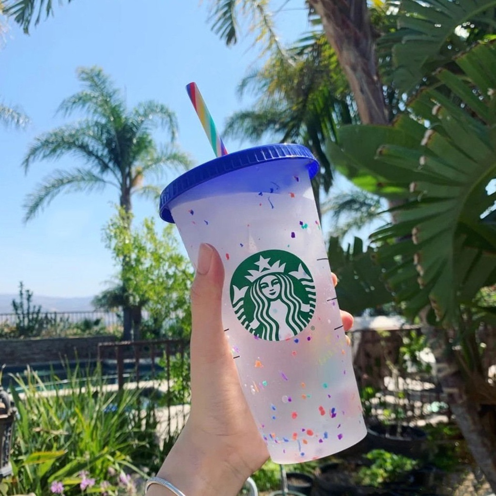 transparent-starbucks-color-changing-cold-plastic-cup-with-lid-summer-700ml