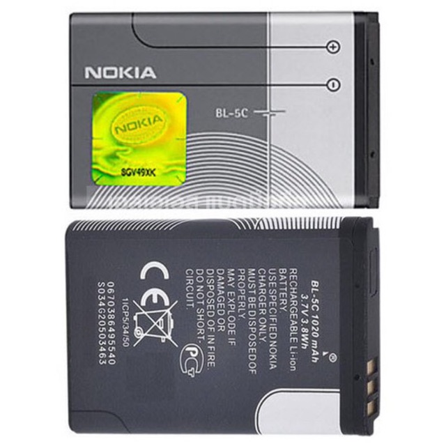 แบตเตอรี่-nokia-bl-5c-ใช้กับรุ่นnokia1100-n70-160-battery3-7v-1020mah