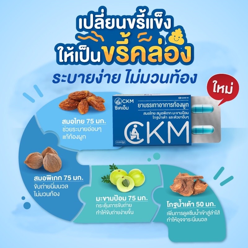 ขายดีมาก-ckm-ซีเคเอ็ม-สมุนไพรสำหรับท้องผูก-ระบายขรี้แข็ง-ให้เป็นขรี้คล่อง-แผงละ-4-แคบซูล