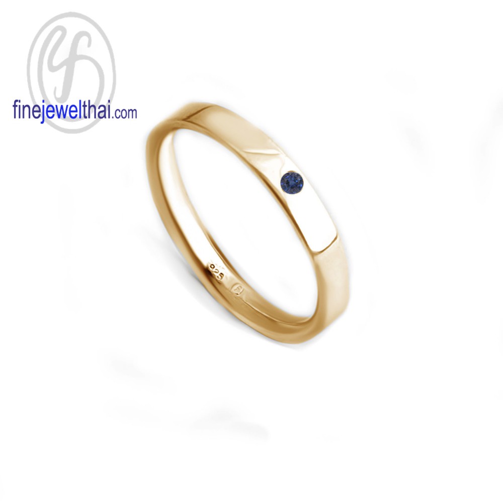 finejewelthai-แหวนพลอย-แหวนไพลิน-ไพลิน-แหวนเงินแท้-พลอยแท้-พลอยประจำเดือนเกิด-blue-sapphire-silver-ring-r1412bl-g-pg