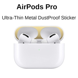 สติกเกอร์บางเฉียบสําหรับ Airpods Pro โลหะกันฝุ่นสําหรับ Apple Airpods 3/2/1