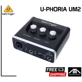 Behringer : U-PHORIA UM2 by Millionhead (ออดิโออินเตอร์เฟส 2in/2out สำหรับบันทึกเสียง ราคาประหยัด)