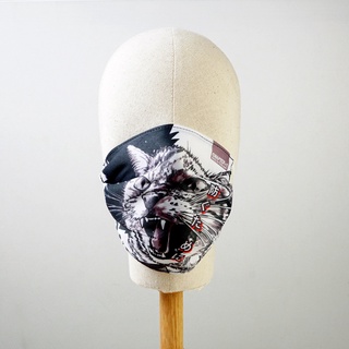 หน้ากาก ผ้าสาลู ลายแมวโกรธ 5 ชั้น ป้องกันฝุ่น ป้องกันละออง / Angry Cat Salo Anti Droplet Fabric MASK layers Dust Protect