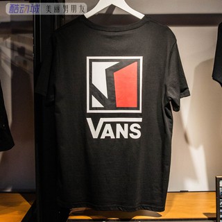 Vans เสื้อยืดแขนสั้นลําลองแฟชั่นสําหรับผู้ชายและผู้หญิง