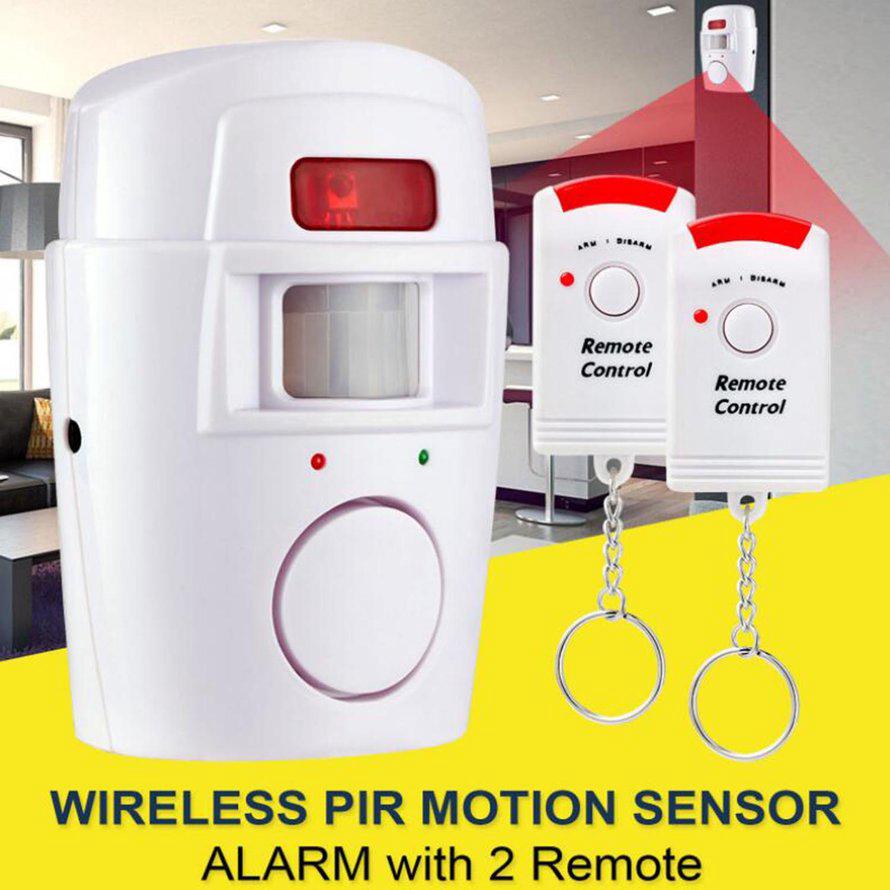 ❤ EG ❤ PIR Motion Sensor Alarm ไร้สายพร้อมรีโมทคอนโทรล