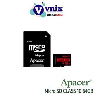 ภาพหน้าปกสินค้าApacer การ์ด Micro SD CLASS 10 64GB (AP64GMCSX10U5R) Limited Lifetime Warranty ที่เกี่ยวข้อง