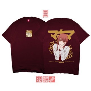 เสื้อยืด พิมพ์ลาย MAKIMA CHAINSAW MAN CONTROL DEVIL MAKIMA IS LISTENING BAJU Japan ANIME MANGA สําหรับผู้ชาย