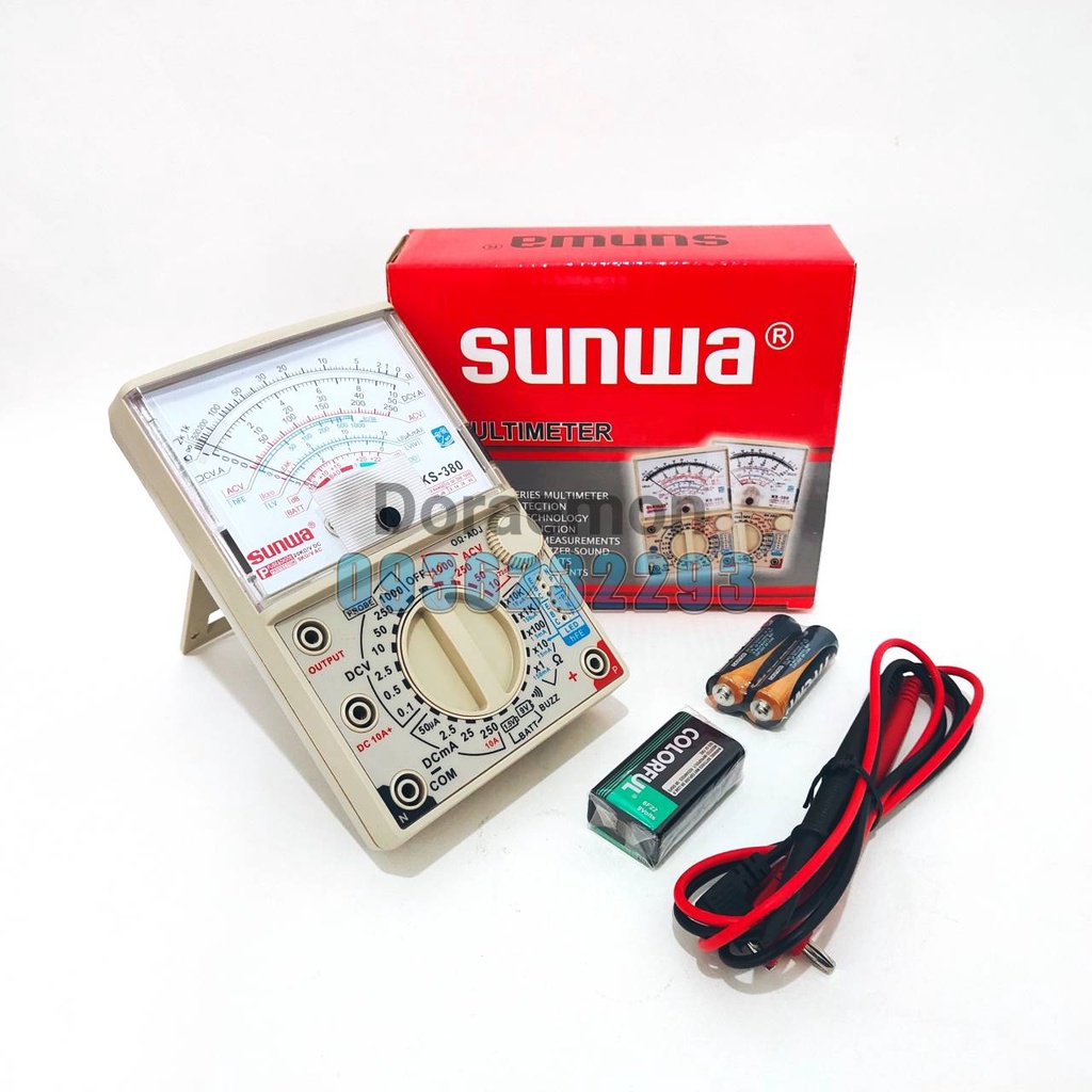 sunwa-ks-380-มัลติมิเตอร์แบบเข็ม-มิเตอร์วัดไฟ-แบบเข็ม-มัลติมิเตอร์แบบอนาล็อค-มัลติมิเตอร์