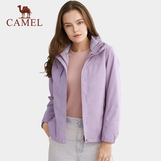 CAMEL เสื้อแจ็คเก็ตกันลมกันน้ําสําหรับผู้ชายและผู้หญิง